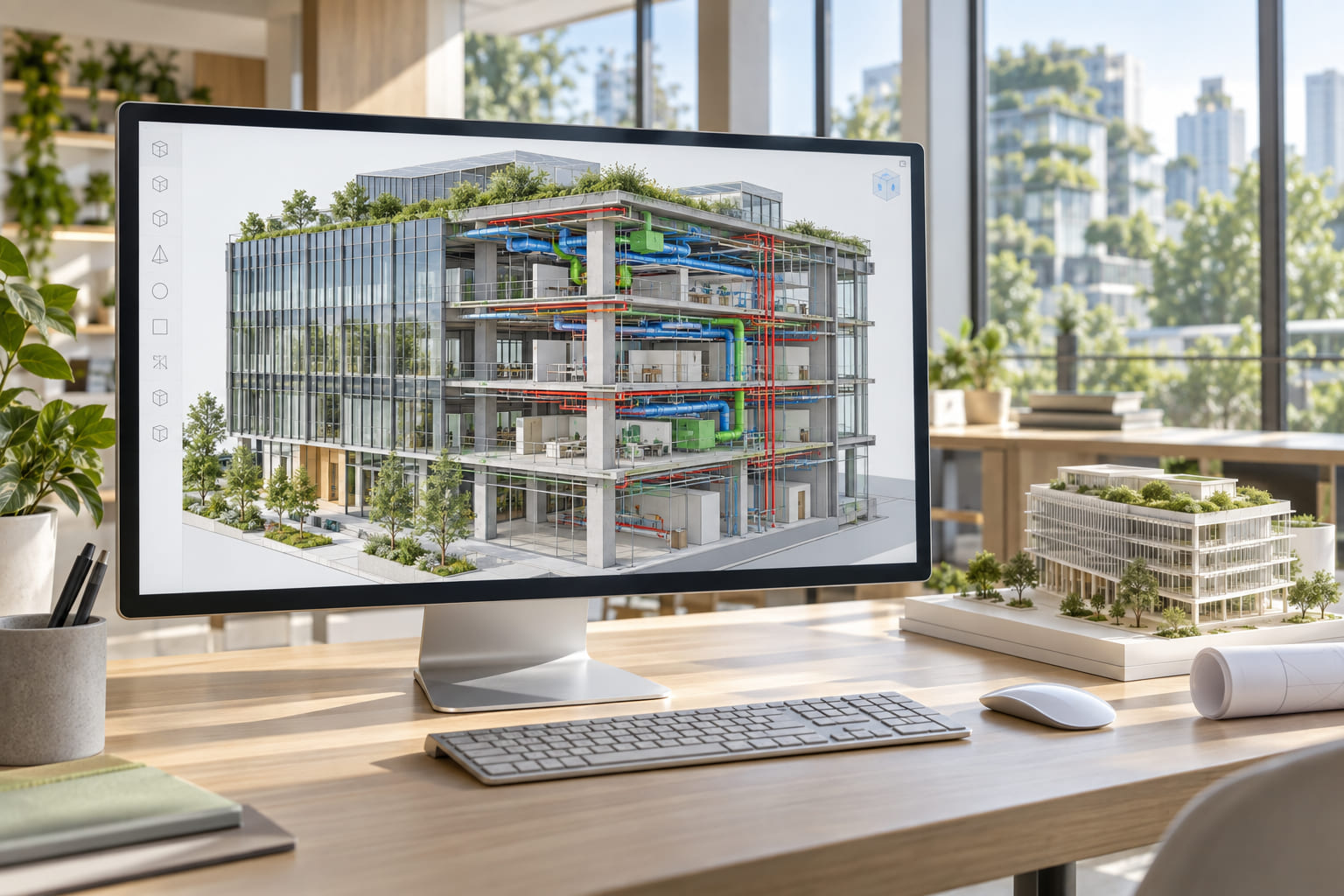 Digital three-dimensional building information model