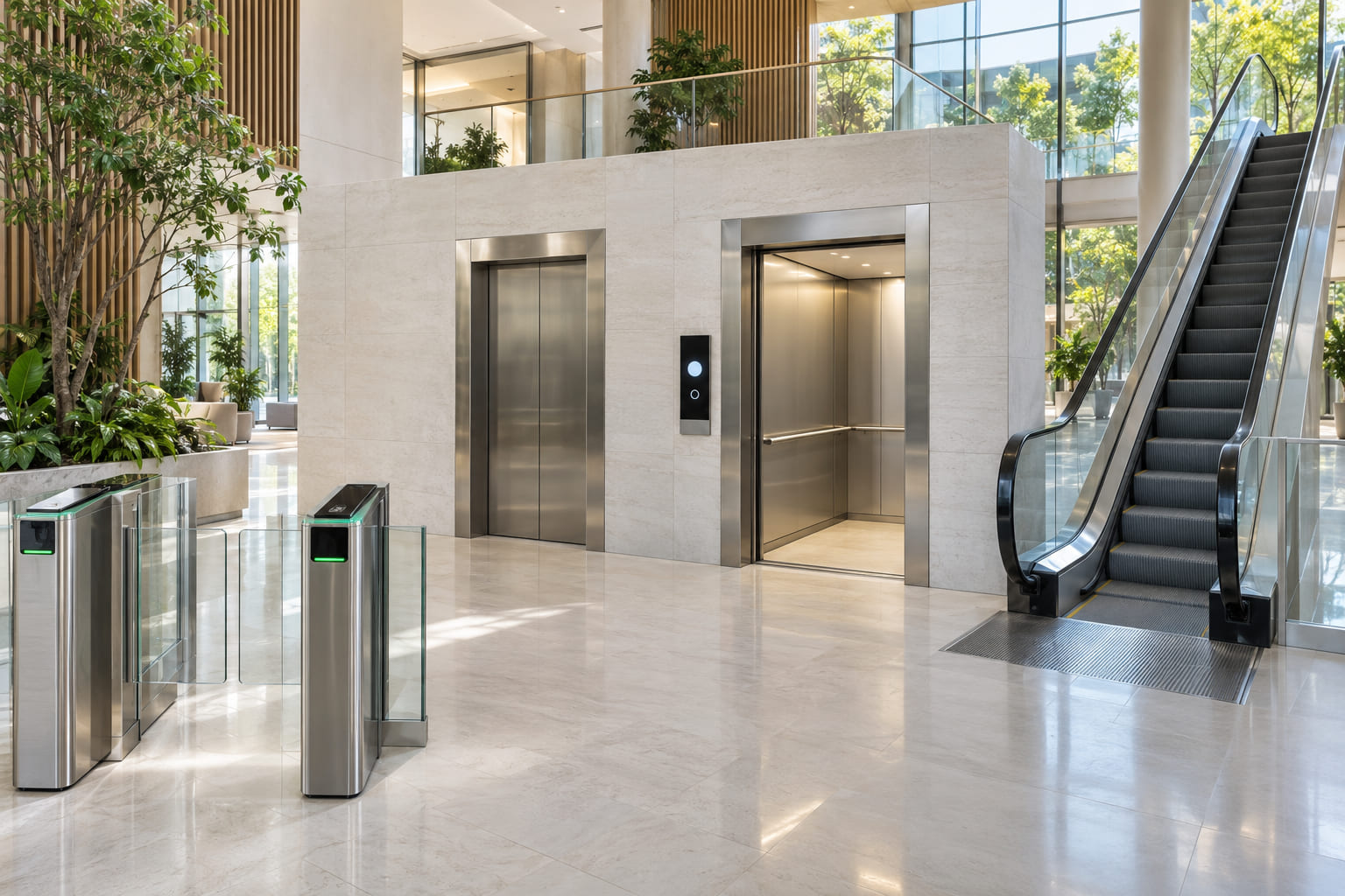 Modern elevators and smart building access systems